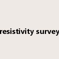 resistivity survey是什么意思
