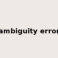 ambiguity error是什么意思