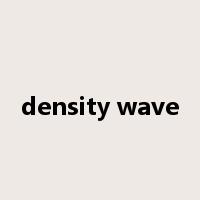 density wave是什么意思