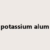 potassium alum是什么意思