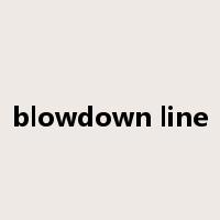blowdown line是什么意思