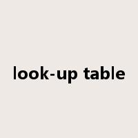 look-up table是什么意思
