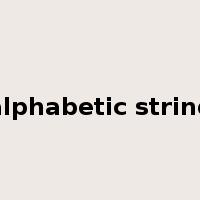 alphabetic string是什么意思
