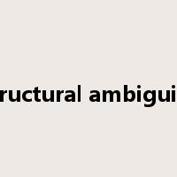 structural ambiguity是什么意思