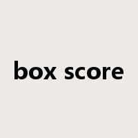 box score是什么意思