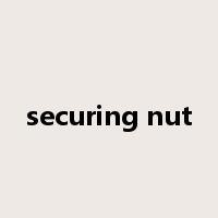 securing nut是什么意思