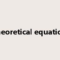 theoretical equation是什么意思