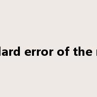 standard error of the mean是什么意思