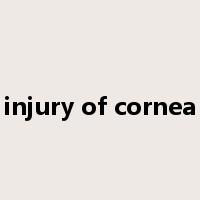 injury of cornea是什么意思