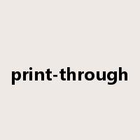 print-through是什么意思