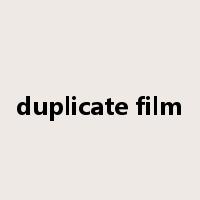 duplicate film是什么意思