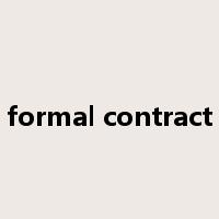 formal contract是什么意思