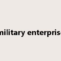 military enterprise是什么意思