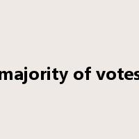 majority of votes是什么意思