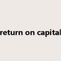 return on capital是什么意思