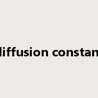diffusion constant是什么意思