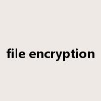 file encryption是什么意思