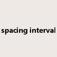 spacing interval是什么意思