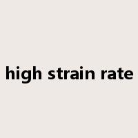 high strain rate是什么意思