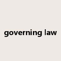 governing law是什么意思