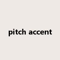 pitch accent是什么意思