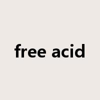 free acid是什么意思