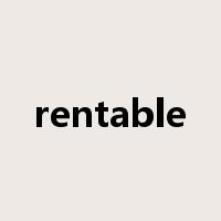 rentable是什么意思