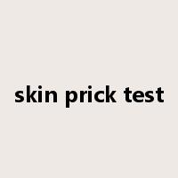 skin prick test是什么意思