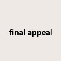 final appeal是什么意思