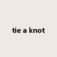 tie a knot是什么意思