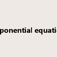 exponential equation是什么意思