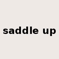 saddle up是什么意思