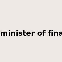 the minister of finance是什么意思