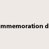commemoration day是什么意思