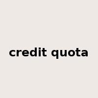 credit quota是什么意思