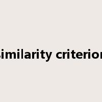 similarity criterion是什么意思