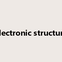 electronic structure是什么意思