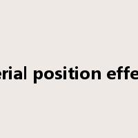 serial position effect是什么意思