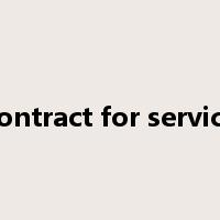 contract for service是什么意思