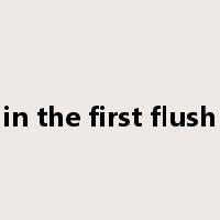 in the first flush是什么意思
