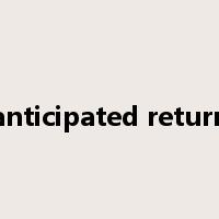 anticipated return是什么意思