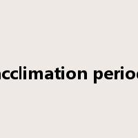 acclimation period是什么意思
