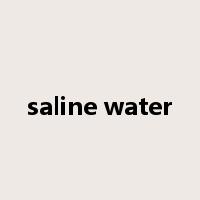 saline water是什么意思