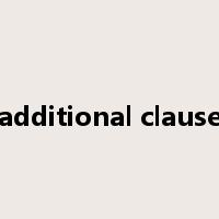 additional clause是什么意思