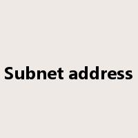 Subnet address是什么意思