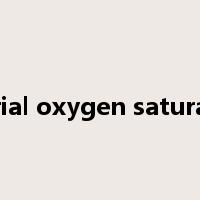 arterial oxygen saturation是什么意思