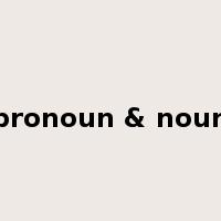 pronoun & noun是什么意思