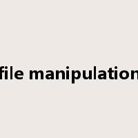 file manipulation是什么意思
