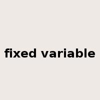 fixed variable是什么意思