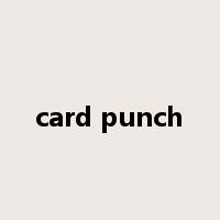 card punch是什么意思